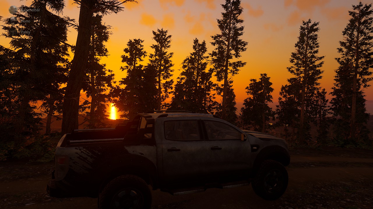 Sonnenuntergang bei der Burg