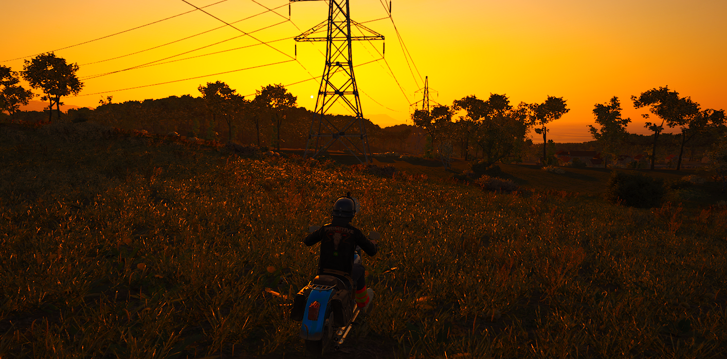 In den Sonnenuntergang...