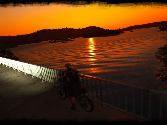 Sooo schön, der Sonnenuntergang auf dem Bike
