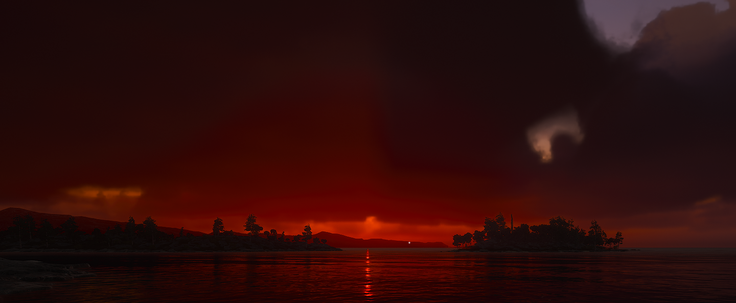 Blutroter Sonnenuntergang