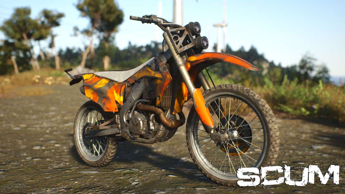 SCUM Leak: Camo Motorbike