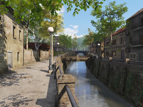 Kanal in der Stadt