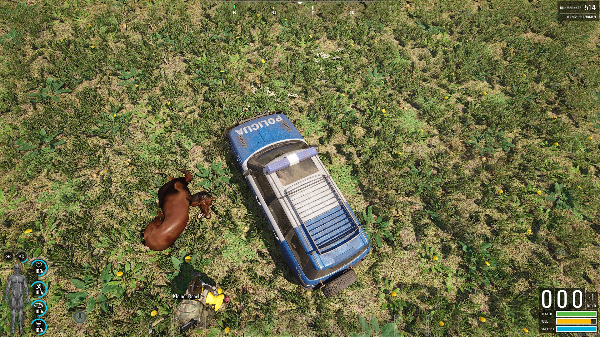 Das hat wohl nen Unfall gehabt.