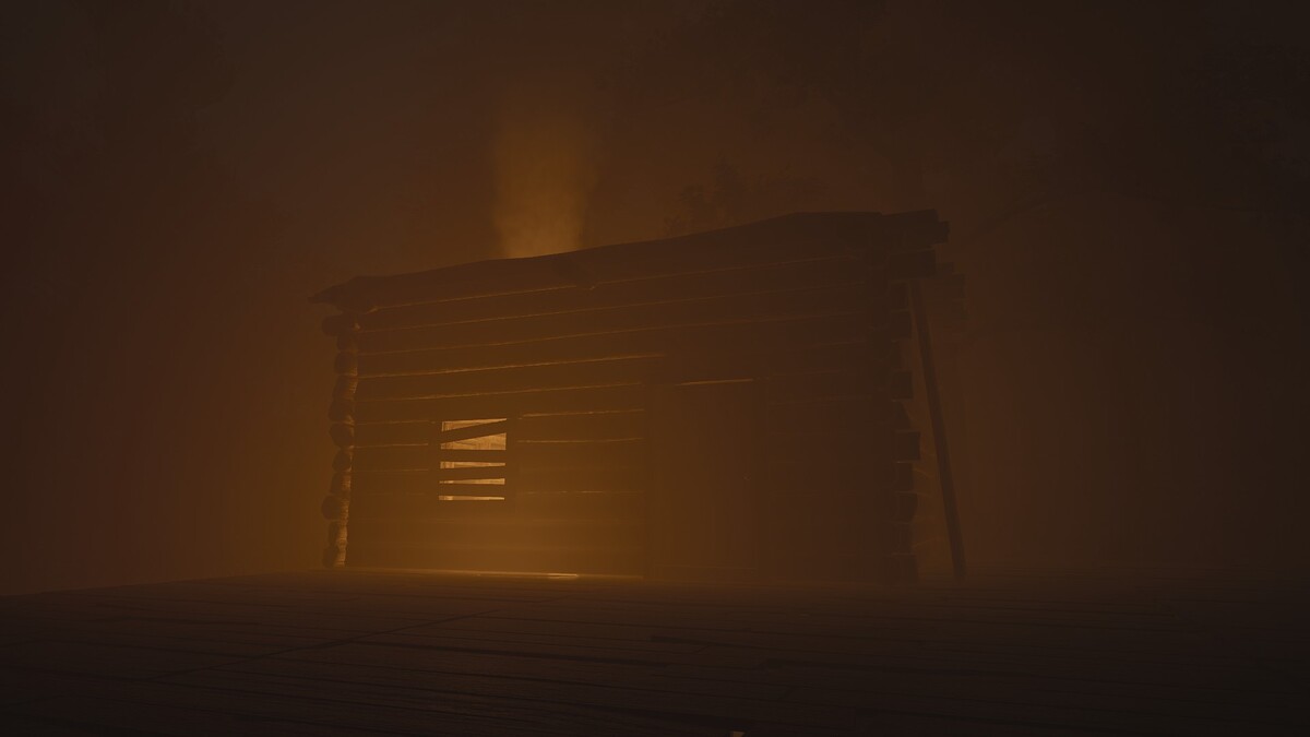 Hütte im Nebel